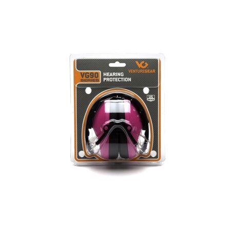 Pyramex Venture Gear - Earmuff - PINK 9010 EARMUFF IN CLAMSHELL VGPM9010PC